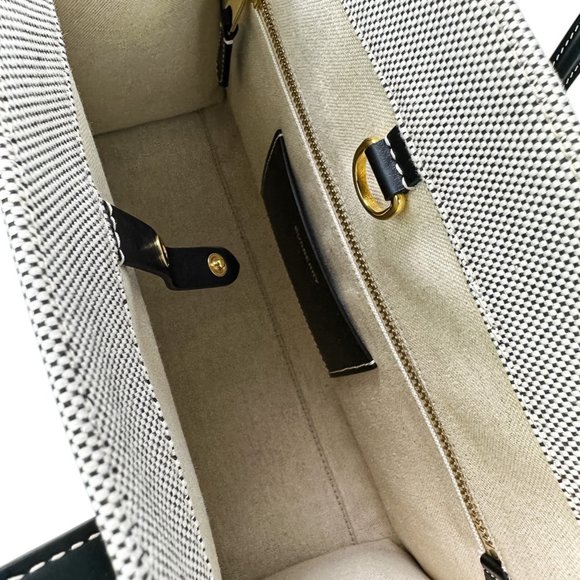 BURBERRY SM FREYA TOTE Canvas Tote Bag 8044137 Gray Women's - Picture 7 of 10